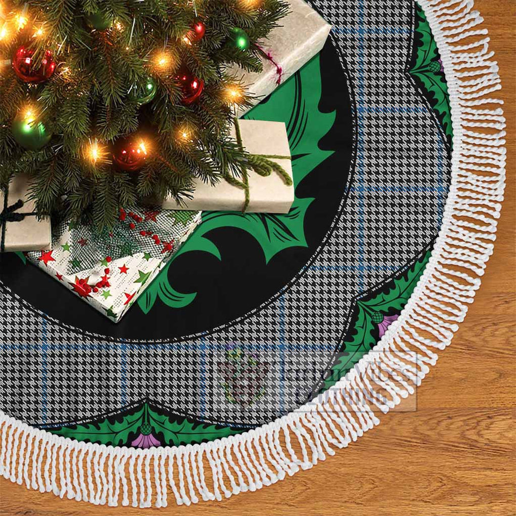 Tartan Vibes Clothing Gladstone (Gladstanes) Tartan Christmas Tree Skirt Scottish Thistle Style