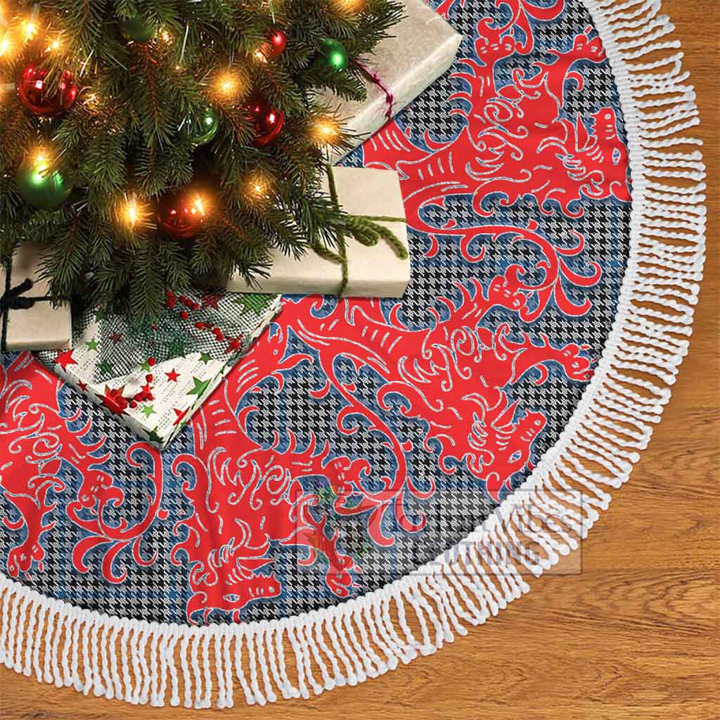 Tartan Vibes Clothing Gladstone (Gladstanes) Tartan Christmas Tree Skirt Lion Rampant Style