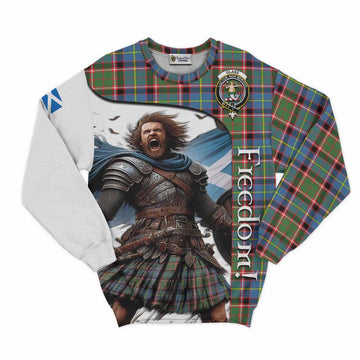 Glass Crest Tartan Sweatshirt Inspired by the Freedom of Scottish Warrior