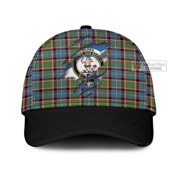 Glass Tartan Classic Cap with Family Crest In Me Style