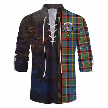 Glass Tartan Family Crest Ghillie Kilt Shirt Alba Gu Brath Be Brave Lion Ancient Style Men - Tartan Vibes Clothing