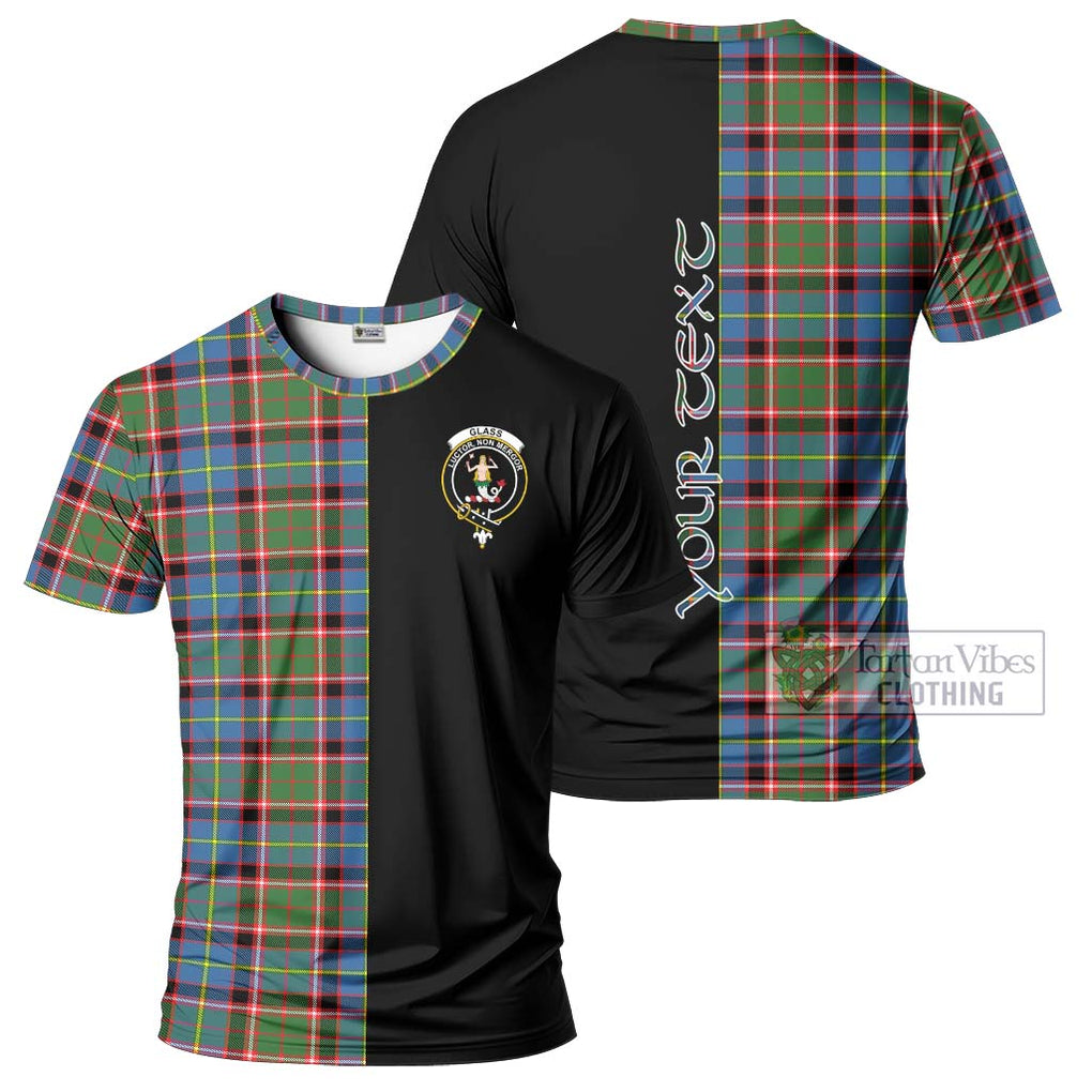 Glass Tartan T-Shirt with Family Crest and Half Of Me Style Kid's Shirt - Tartanvibesclothing Shop