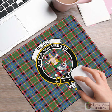 Glass Tartan Mouse Pad with Family Crest