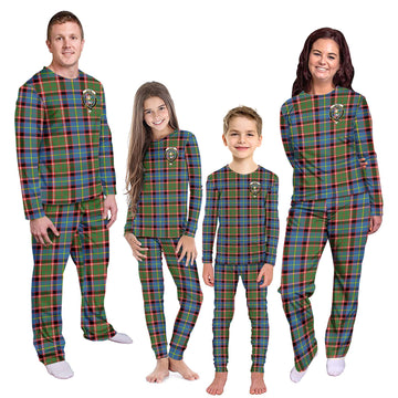 Glass Tartan Pajamas Family Set with Family Crest