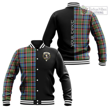 Glass Tartan Baseball Jacket with Family Crest and Half Of Me Style