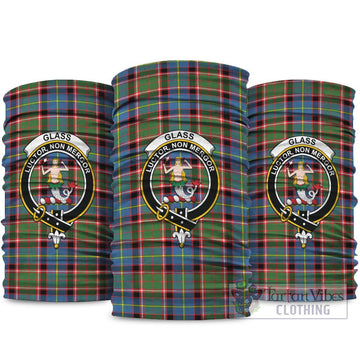 Glass Tartan Neck Gaiters, Tartan Bandanas, Tartan Head Band with Family Crest