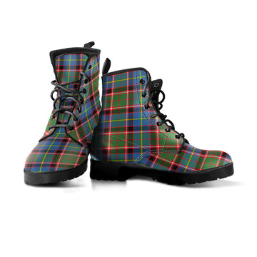 Glass Tartan Leather Boots