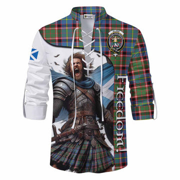 Glass Crest Tartan Ghillie Kilt Shirt Inspired by the Freedom of Scottish Warrior