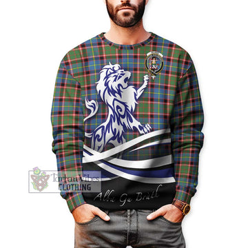 Glass Tartan Sweatshirt with Alba Gu Brath Regal Lion Emblem