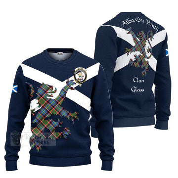 Glass Tartan Lion Rampant Ugly Sweater Proudly Display Your Heritage with Alba Gu Brath and Clan Name Unisex - Tartan Vibes Clothing