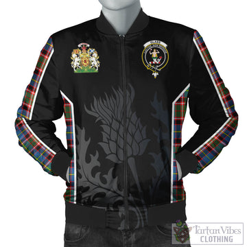 Glass Tartan Bomber Jacket with Family Crest and Scottish Thistle Vibes Sport Style