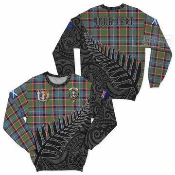 Glass Crest Tartan Sweatshirt with New Zealand Silver Fern Half Style