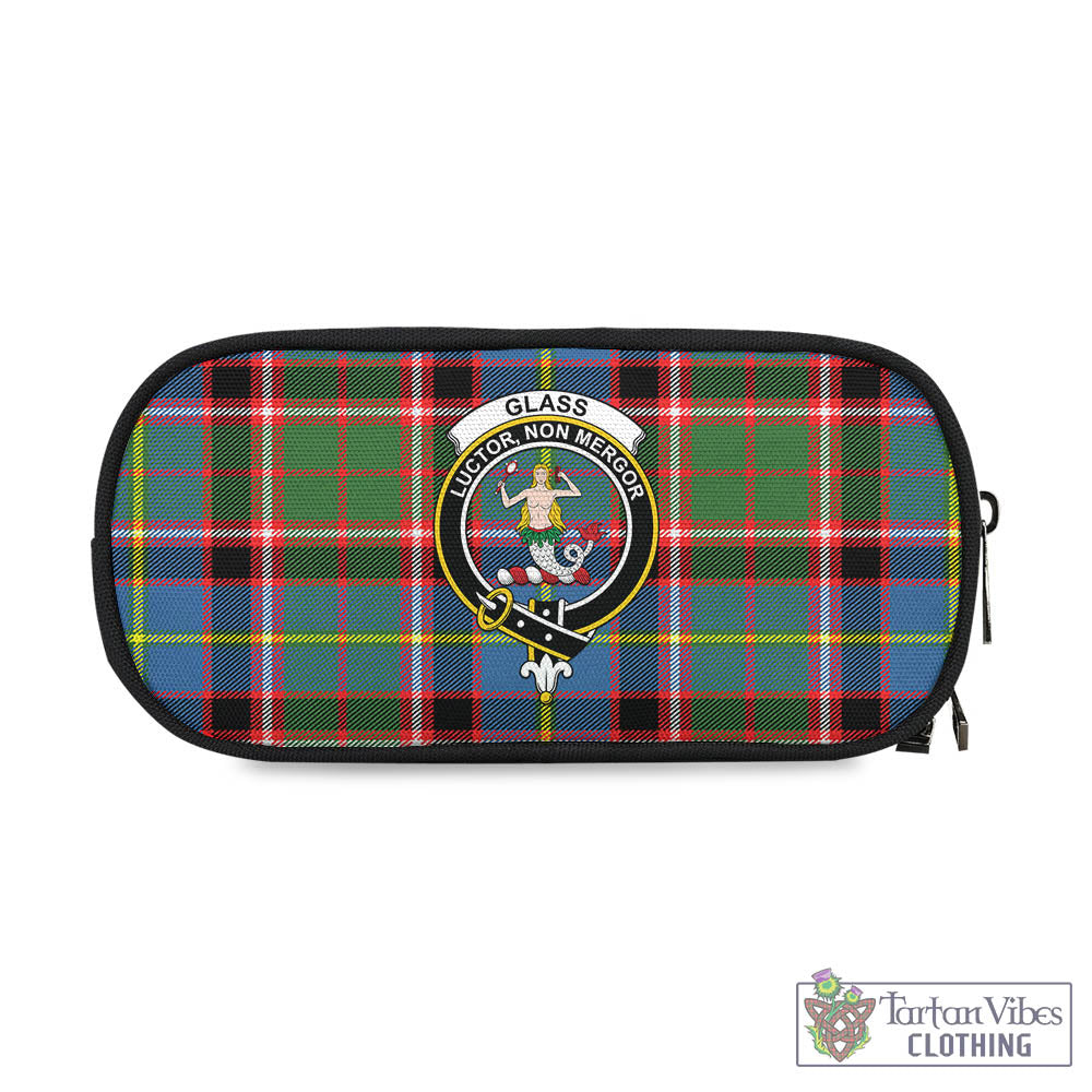 Tartan Vibes Clothing Glass Tartan Pen and Pencil Case with Family Crest