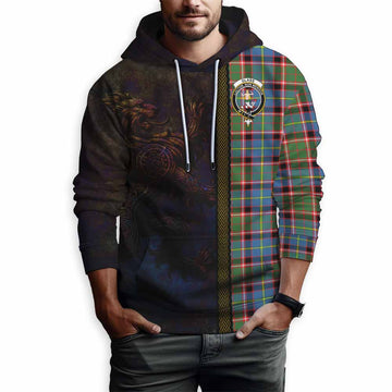 Glass Tartan Family Crest Hoodie Alba Gu Brath Be Brave Lion Ancient Style Pullover Hoodie - Tartan Vibes Clothing