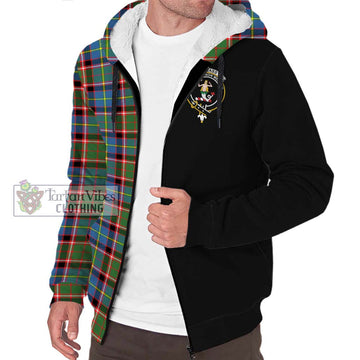 Glass Tartan Sherpa Hoodie with Family Crest and Half Of Me Style