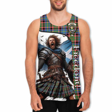 Glass Crest Tartan Men's Tank Top Inspired by the Freedom of Scottish Warrior