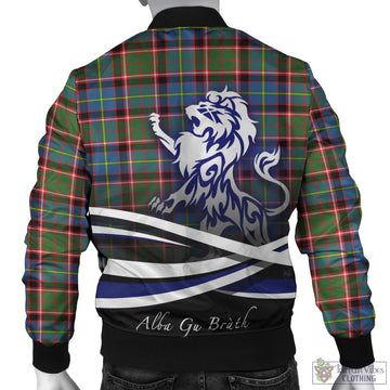 Glass Tartan Bomber Jacket with Alba Gu Brath Regal Lion Emblem