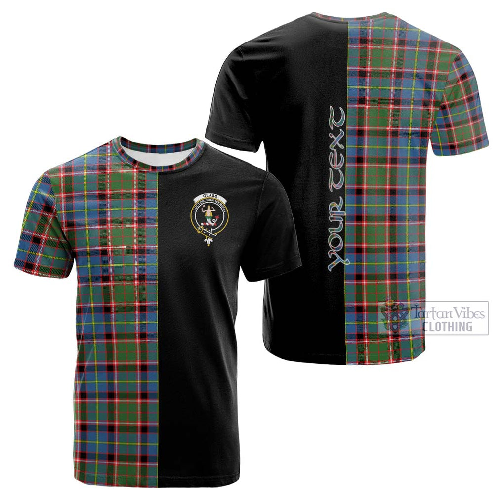 Tartan Vibes Clothing Glass Tartan Cotton T-shirt with Family Crest and Half Of Me Style