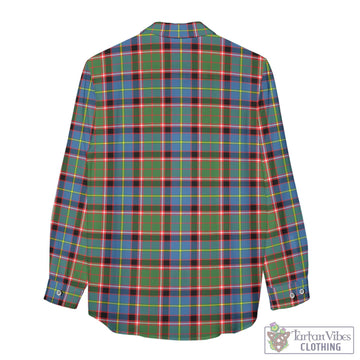 Glass Tartan Women's Casual Shirt with Family Crest