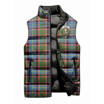 Glass Tartan Sleeveless Puffer Jacket with Family Crest