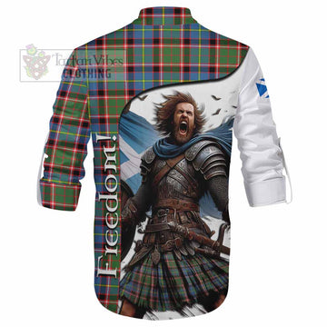 Glass Crest Tartan Ghillie Kilt Shirt Inspired by the Freedom of Scottish Warrior