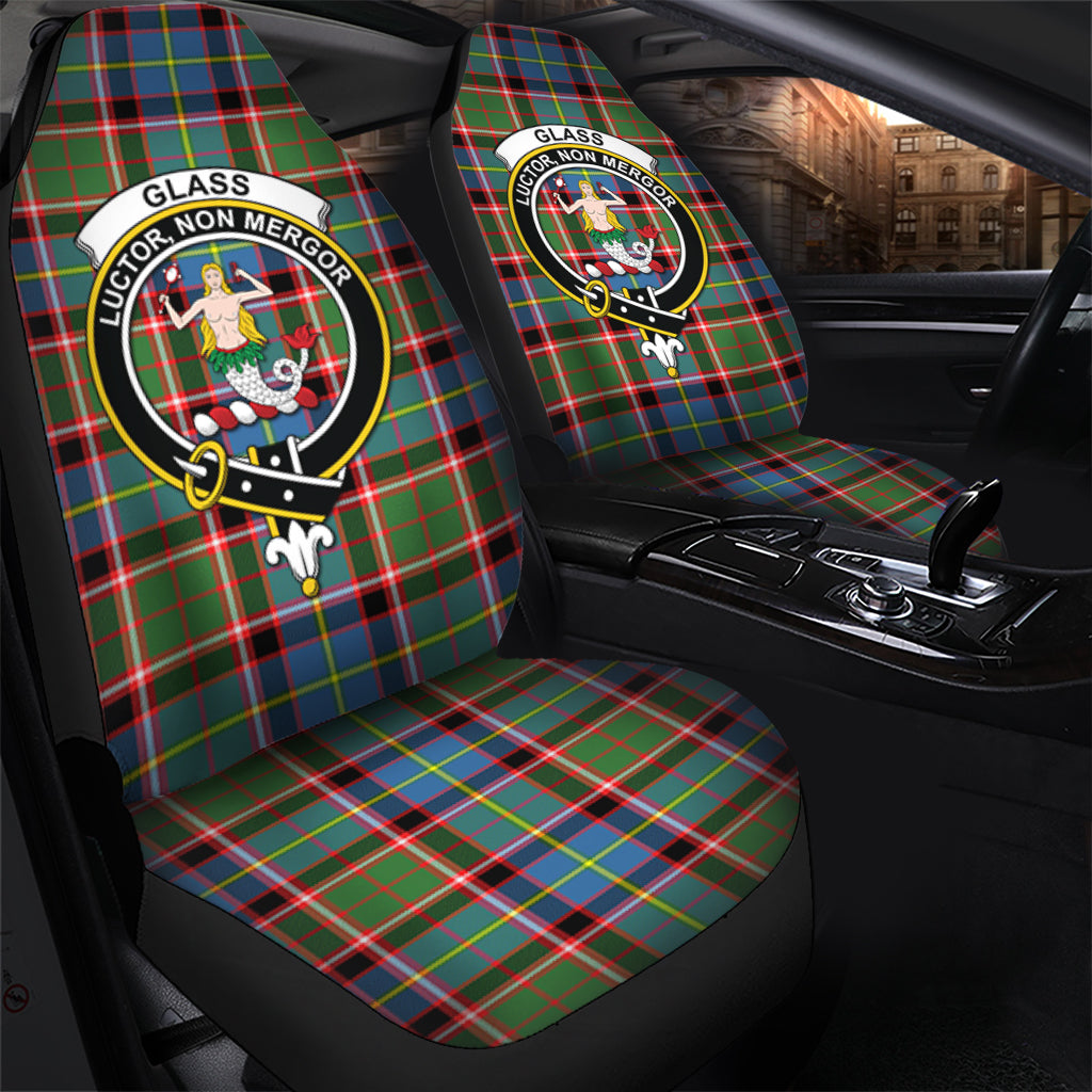 Glass Tartan Car Seat Cover with Family Crest - Tartanvibesclothing