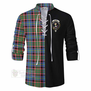 Glass Tartan Ghillie Kilt Shirt with Family Crest and Half Of Me Style - Tartan Vibes Clothing