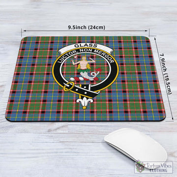 Glass Tartan Mouse Pad with Family Crest