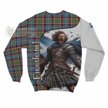 Glass Crest Tartan Sweatshirt Inspired by the Freedom of Scottish Warrior