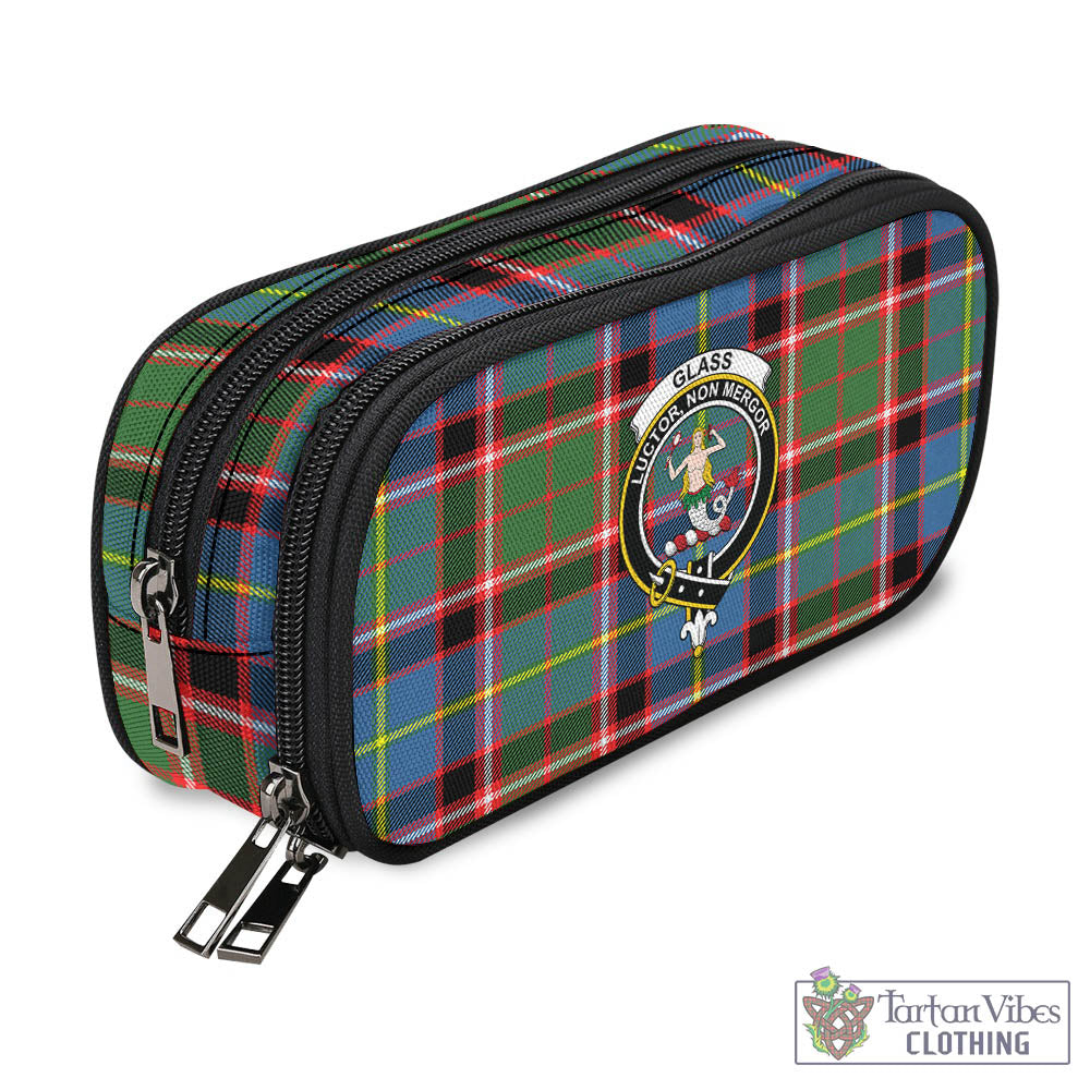 Tartan Vibes Clothing Glass Tartan Pen and Pencil Case with Family Crest