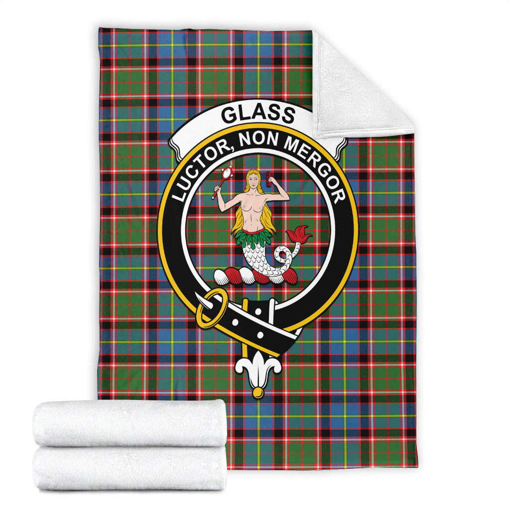 Glass Tartan Blanket with Family Crest - Tartan Vibes Clothing