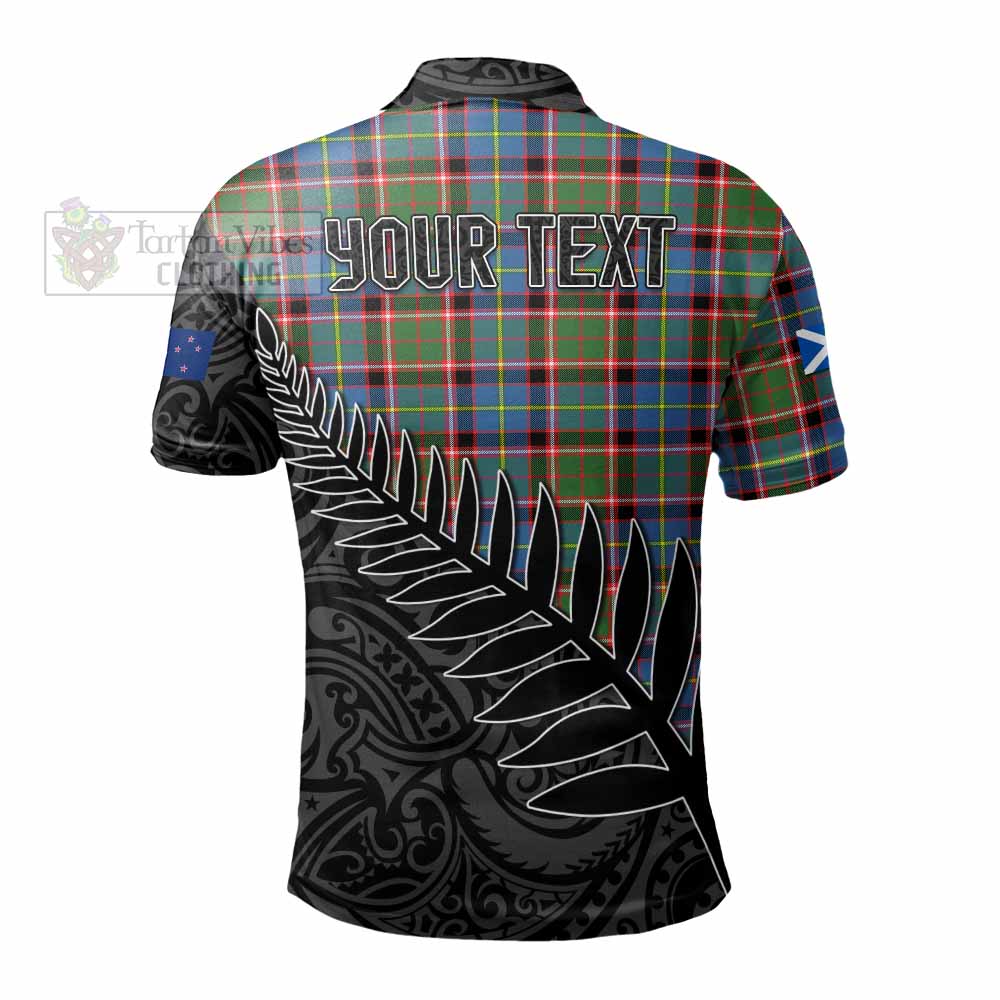 Glass Crest Tartan Polo Shirt with New Zealand Silver Fern Half Style