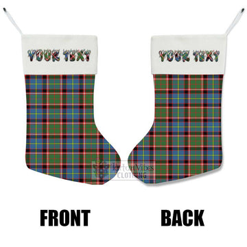 Glass Tartan Christmas Stocking with Personalized Text - Tartan Vibes Clothing