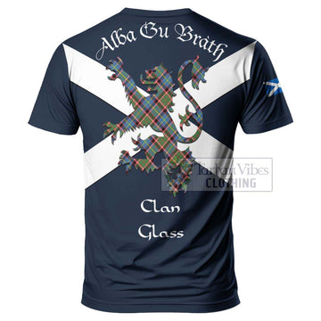 Glass Tartan Lion Rampant T-Shirt Proudly Display Your Heritage with Alba Gu Brath and Clan Name