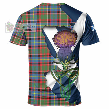 Glass Tartan Family Crest T-Shirt Scottish Thistle Celtic Inspired - Tartan Vibes Clothing