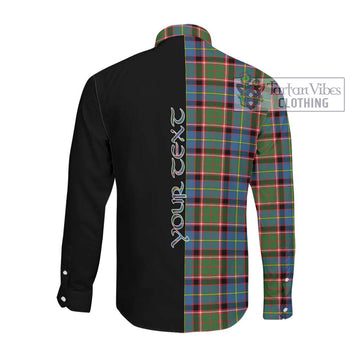 Glass Tartan Long Sleeve Button Shirt with Family Crest and Half Of Me Style