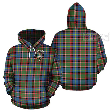 Glass Tartan Cotton Hoodie with Family Crest