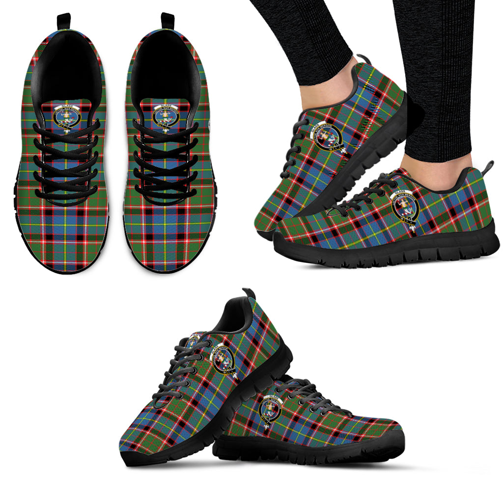 Glass Tartan Sneakers with Family Crest - Tartan Vibes Clothing