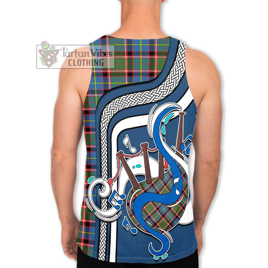 Glass Tartan Men's Tank Top with Epic Bagpipe Style - Tartanvibesclothing Shop