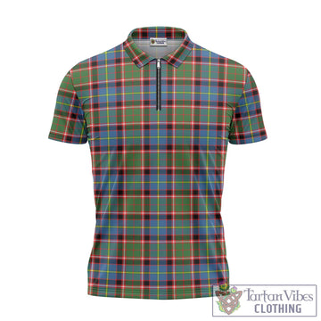 Glass Tartan Zipper Polo Shirt