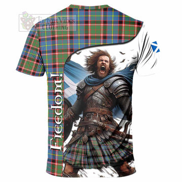 Glass Crest Tartan T-Shirt Inspired by the Freedom of Scottish Warrior