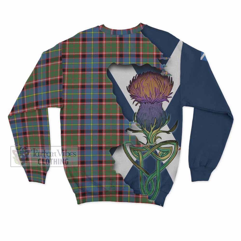 Glass Tartan Family Crest Sweatshirt Scottish Thistle Celtic Inspired - Tartan Vibes Clothing