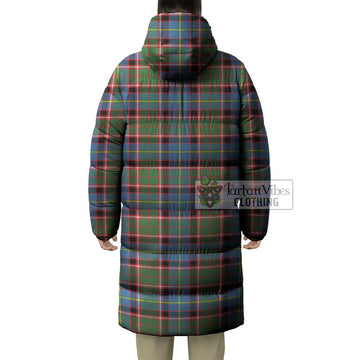 Glass Tartan Long Down Jacket