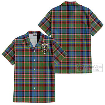 Glass Tartan Cotton Hawaiian Shirt with Family Crest