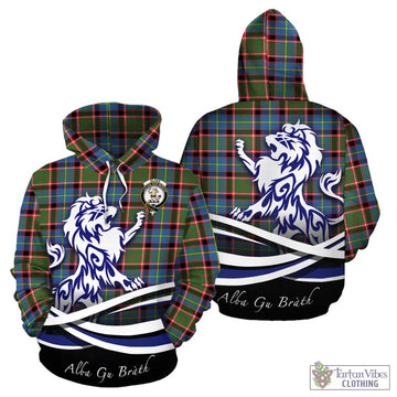 Glass Tartan Hoodie with Alba Gu Brath Regal Lion Emblem