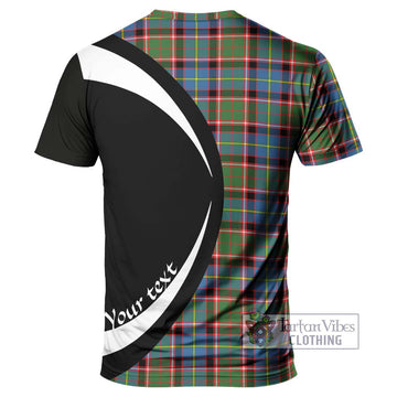 Glass Tartan T-Shirt with Family Crest Circle Style