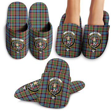 Glass Tartan Home Slippers with Family Crest