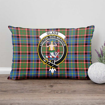 Glass Tartan Pillow Cover with Family Crest