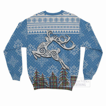 Glass Clan Christmas Sweatshirt Celtic Reindeer Style