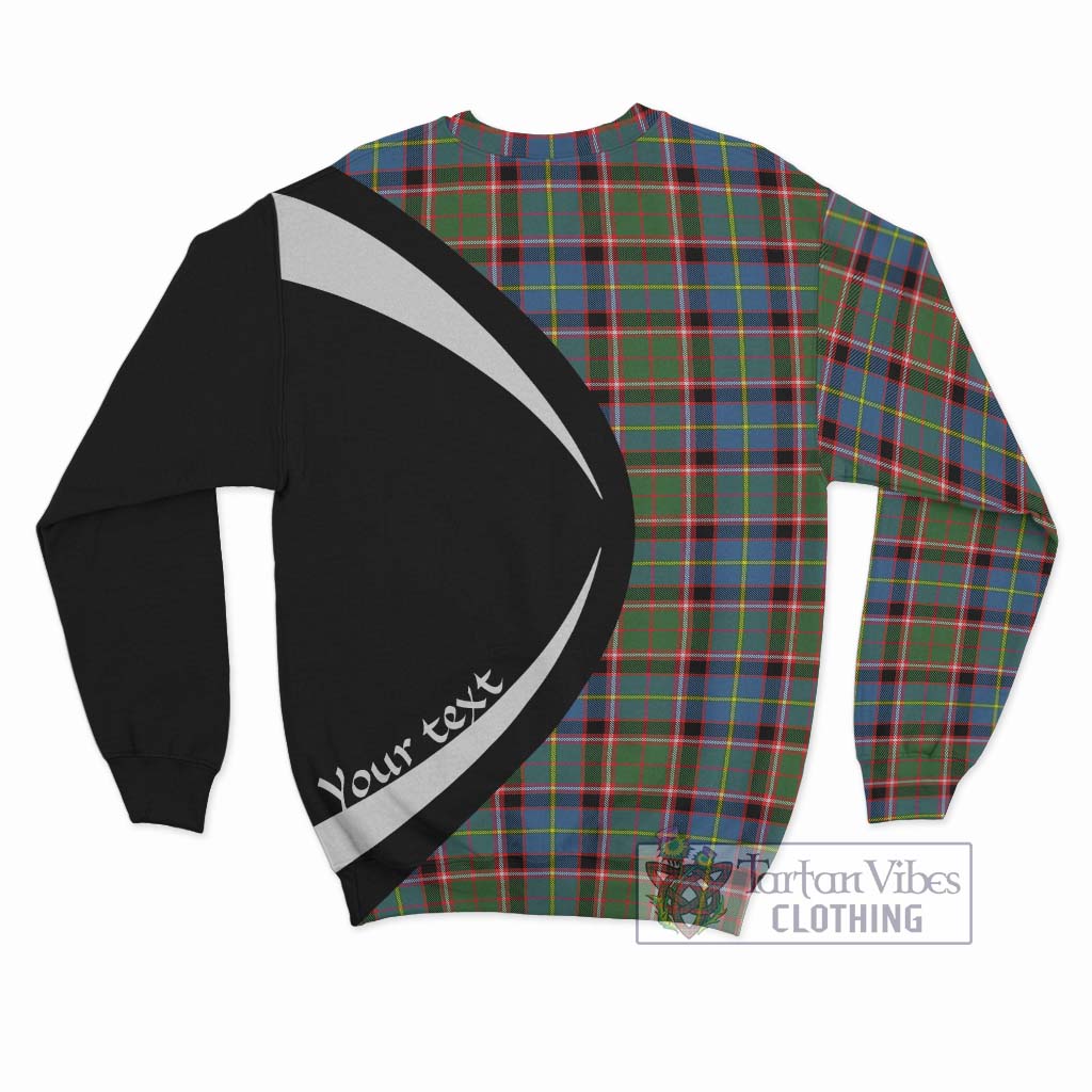 Glass Tartan Sweatshirt with Family Crest Circle Style - Tartan Vibes Clothing